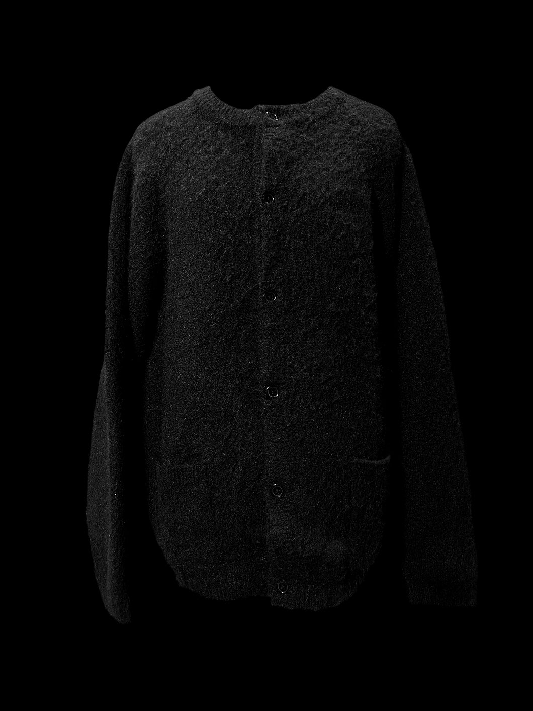 Jet Black Mohair Cardigan